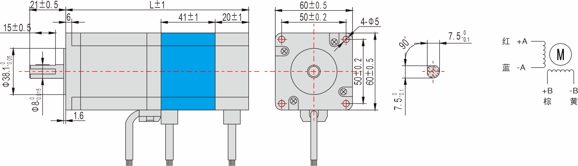 60mm 系列 帶剎車閉環(huán)步進(jìn)電機(jī)