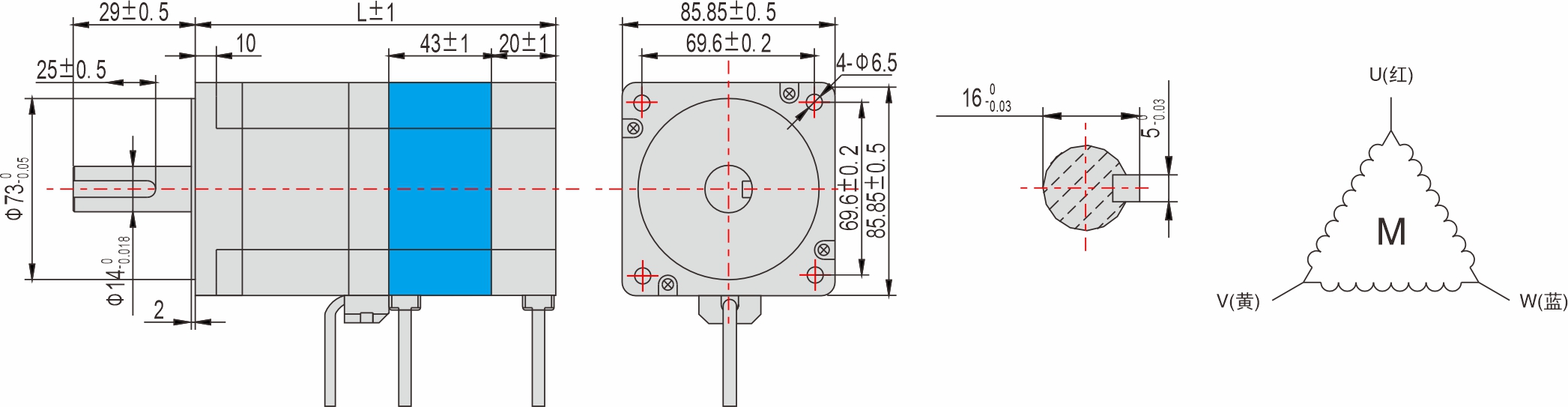 85mm 系列 帶剎車閉環步進電機