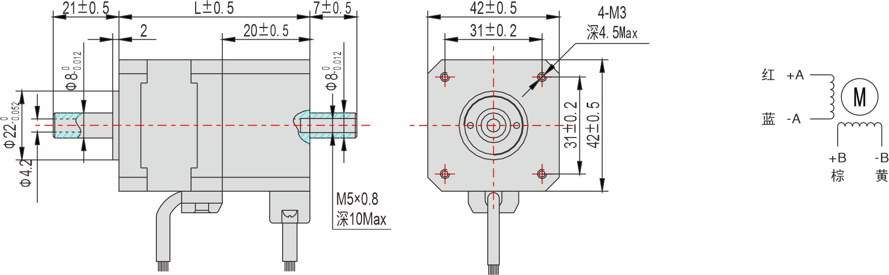 42mm 系列 中空軸閉環步進電機