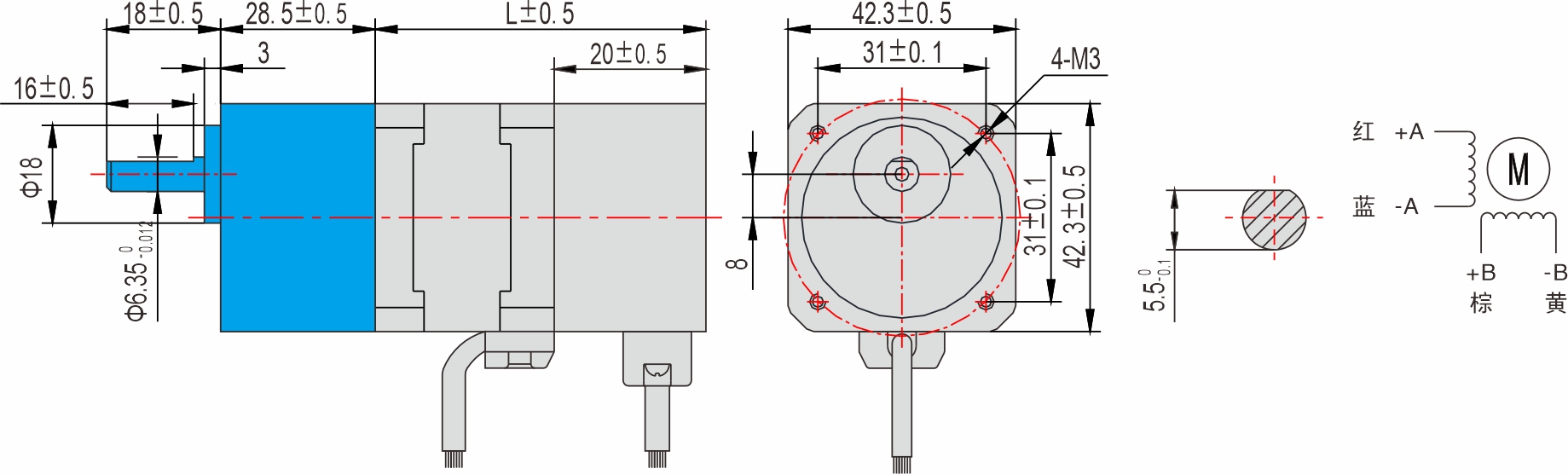 42mm 系列 偏心齒輪箱閉環步進電機