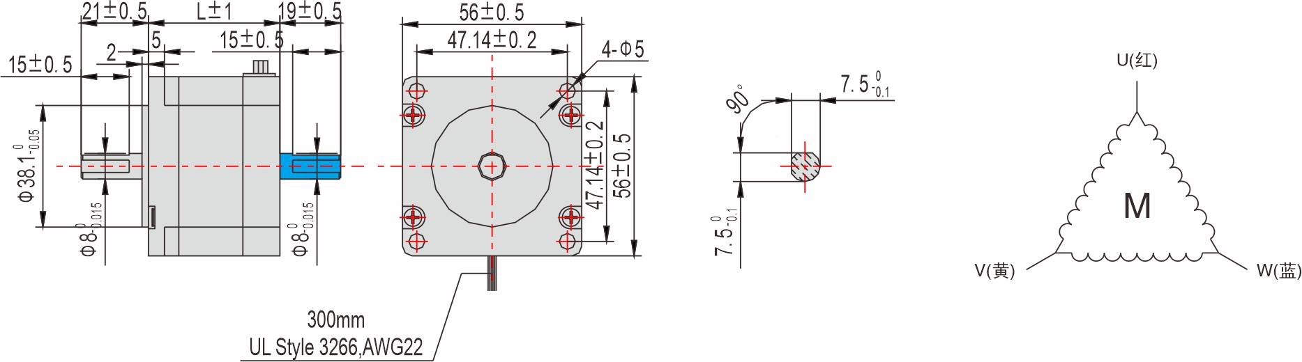 英士達(dá)機(jī)電 56mm步進(jìn)電機(jī)