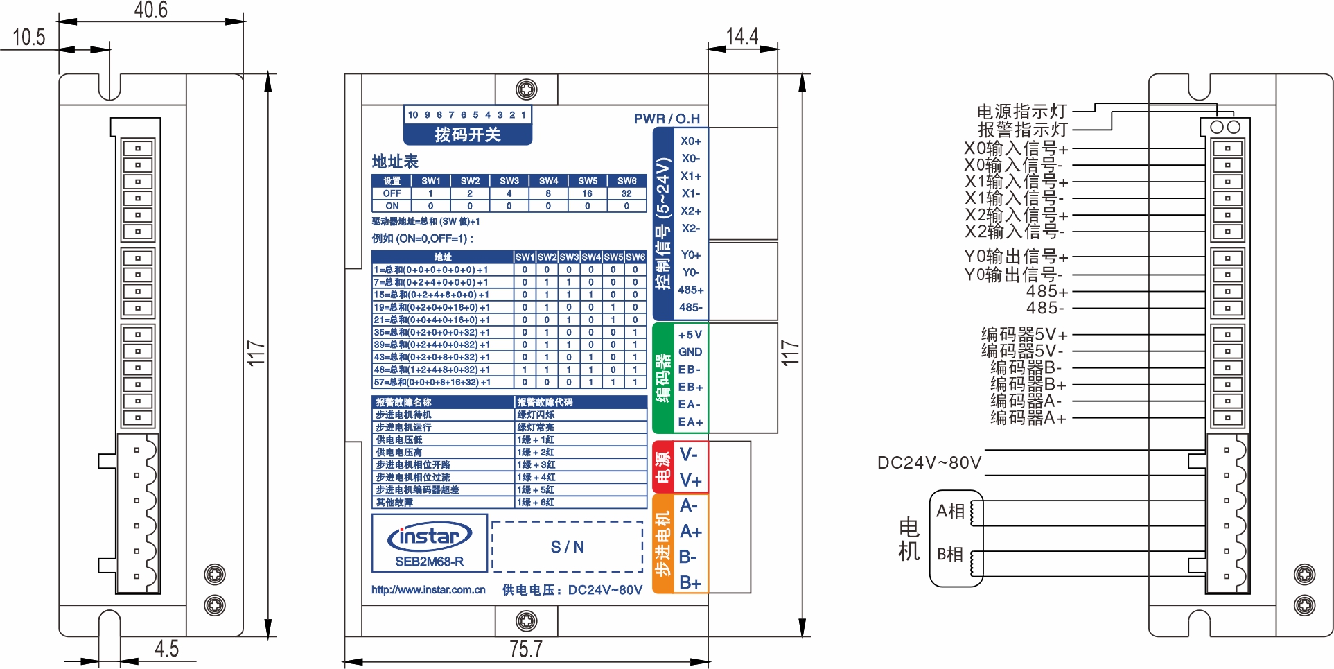 SEB2M68-R RS485總線閉環(huán)步進(jìn)驅(qū)動(dòng)器